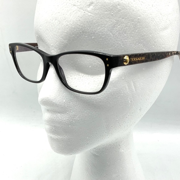 COACH HC 60825353 BLACK WILD BEAST BLACK BROWN SPARKLE EYEGLASSES 53-17 w/Case - Picture 1 of 8